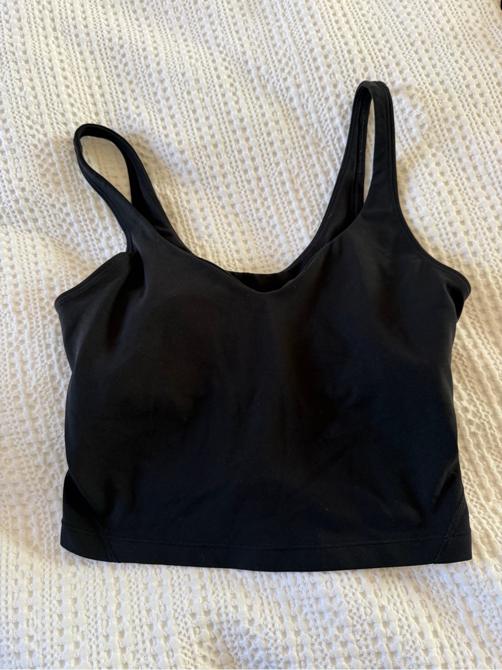 lululemon athletica Black Scoop Crop Tank